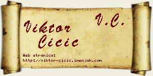 Viktor Čičić vizit kartica